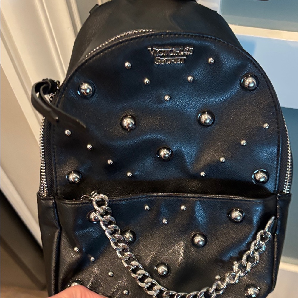 Victoria's Secret Black Backpack with Silver Accents - Picture 8 of 8
